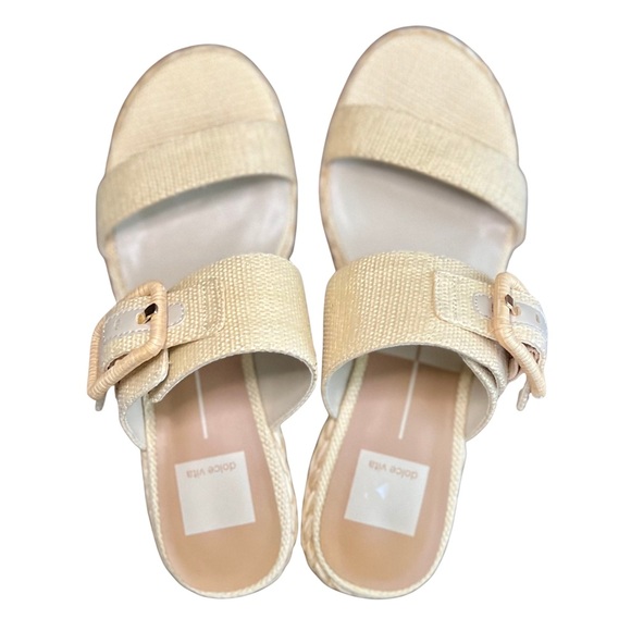Dolce Vita Raffia Platform Wedge Sandals Size 7.5 - Picture 4 of 8